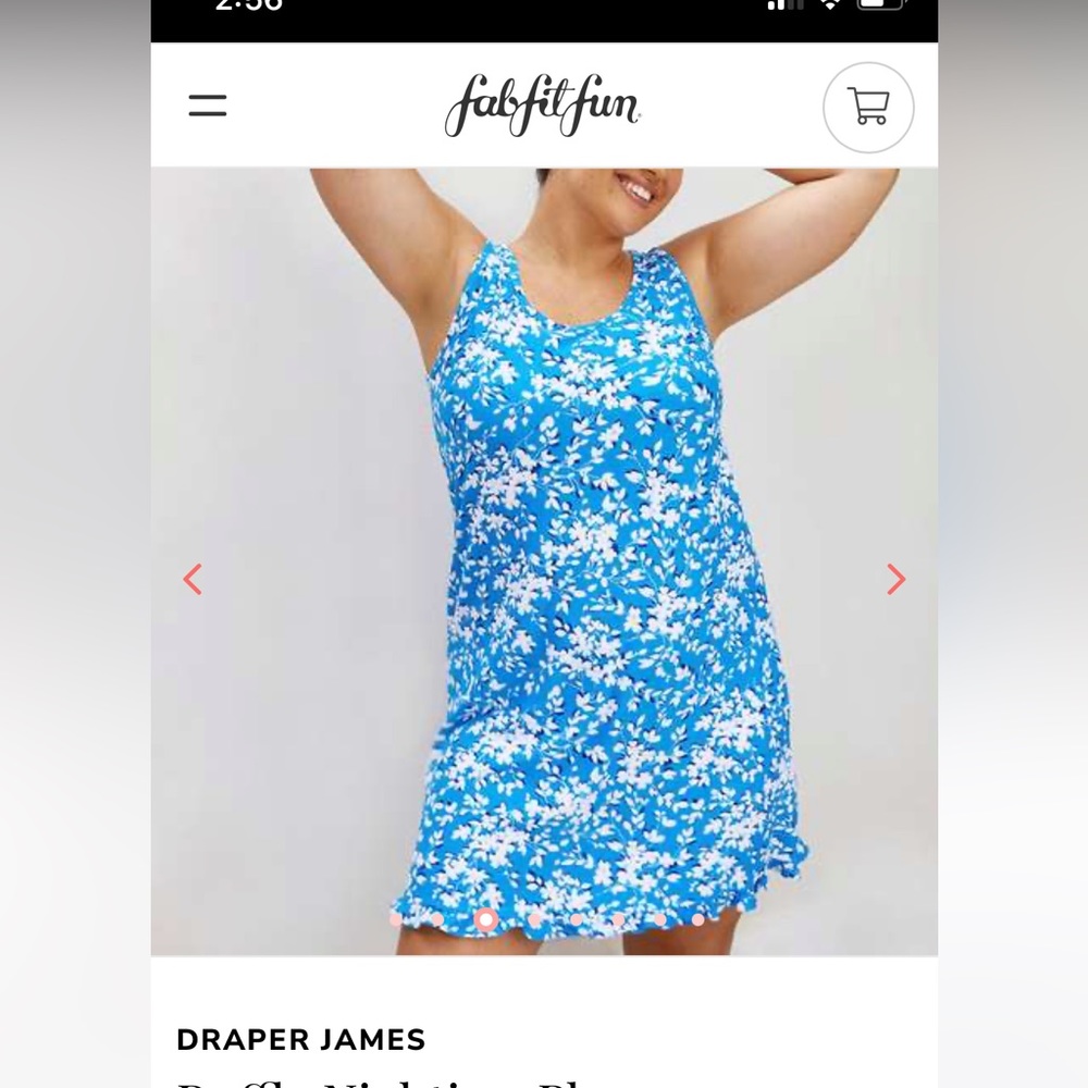 Draper James Blue Ruffle Nightie Size S/M - Picture 7 of 7